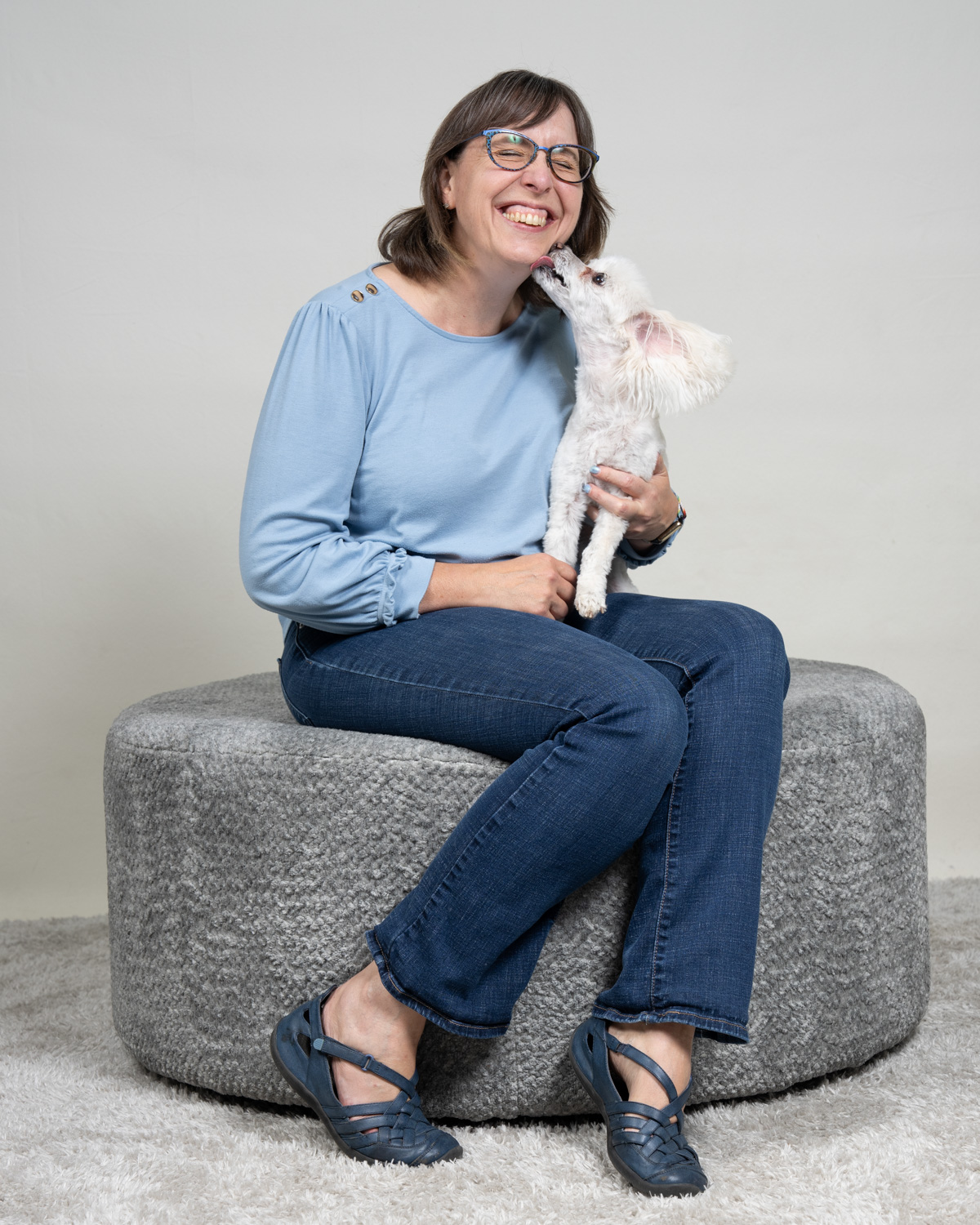 Monique and her dog, Bailey